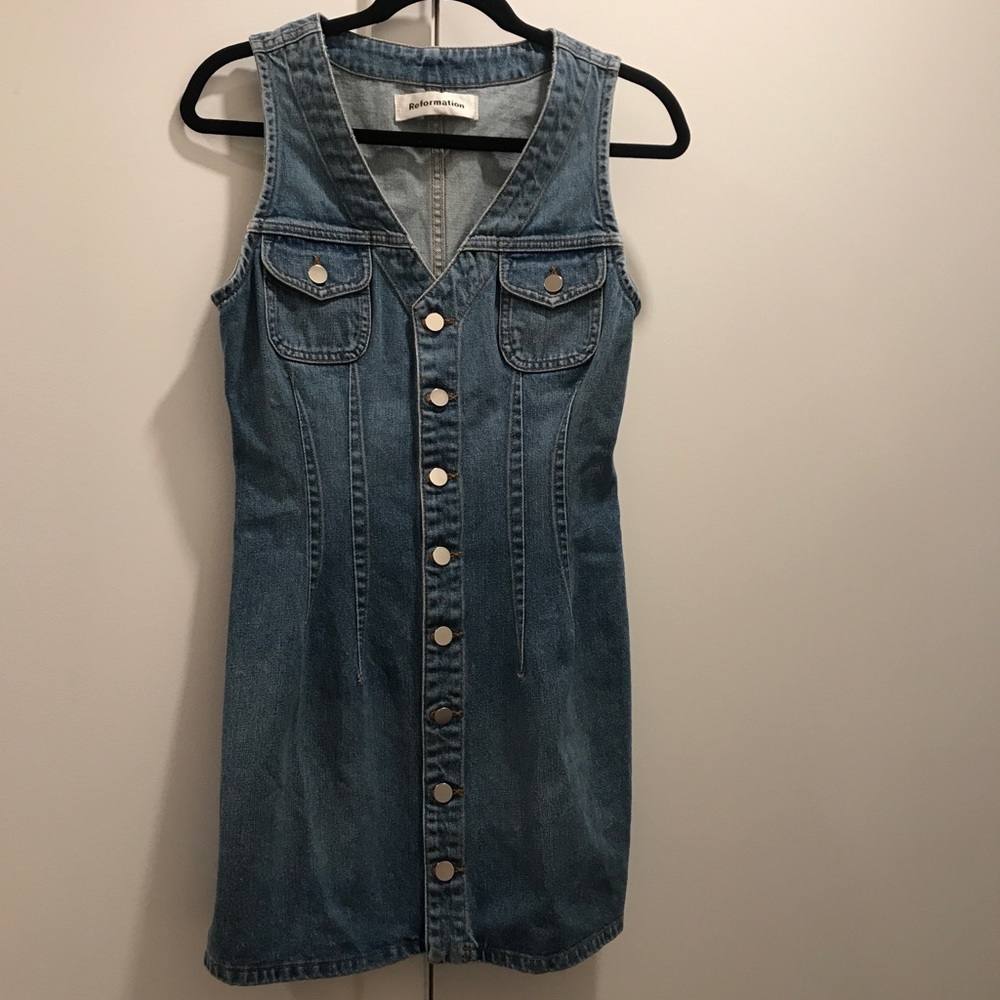 Denim mini dress